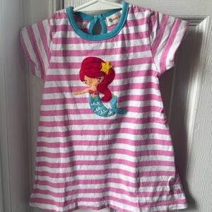 Striped Pink and White Mermaid Dress